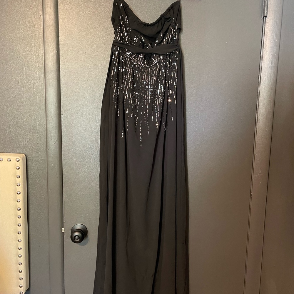 Black chiffon maxi dress